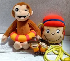 おさるのジョージ ぬいぐるみポーチ 小銭入れ 財布 ポーチ ぬいぐるみ