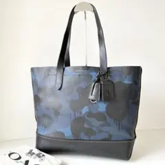 【極美品】COACH メンズ トートバッグ ゴッサム カモフラ 迷彩柄 ビジネスのサムネイル