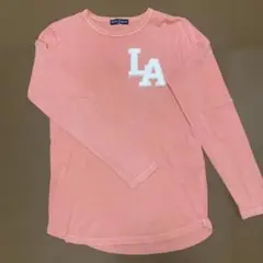 Retro Engine 長袖カットソー ピンク LAロゴ