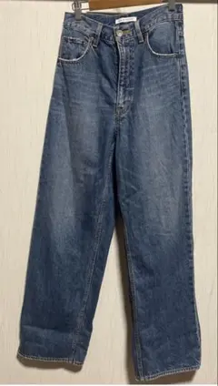 AZUL BY MOUSSY ハイウエストワイドデニム ブルー 26