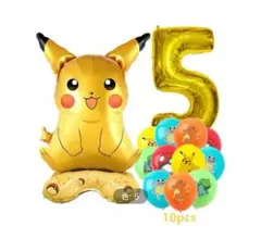 誕生日　ポケモン　ピカチュウ　バルーンセット　5歳
