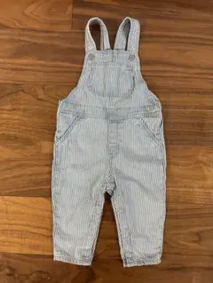 H&M ストライプ柄オーバーオール 80cm