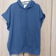 CAMP7 ダークブルー M フード付きパーカー