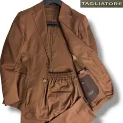 J3522 美品 タリアトーレ ダカールトラベルイージーセットアップ 茶 48のサムネイル