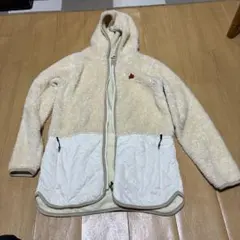 LOGOSフリースジャケット Lサイズ クリーム色丈長めで腰まで暖かい