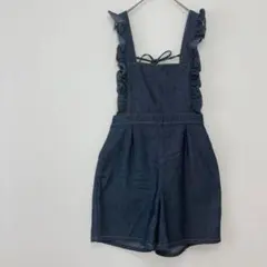 CHiPCLIP/チップクリップ【M】サロペット　オバーオール　デニム　フリル