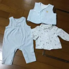 ミキハウスのベストとKUMIKYOKUのセットロンパースブラウス