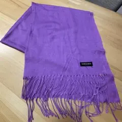 GEORGES BECH 紫色 ストール フリンジ付き