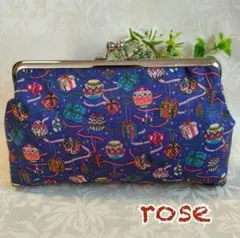 リバティプリント＊ハウスオブギフト＊使用♥がま口ポーチ♥通帳入れハンドメイド