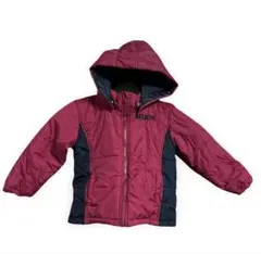 キッズフード付き赤黒ジャケット 110cm