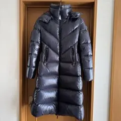 モンクレール ロングダウンコートRIBAFUR ネイビー ファー 2