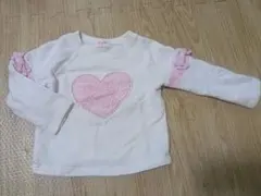 Shirley Temple 長袖トレーナー 白 100cm小さめ【汚れ有価格】