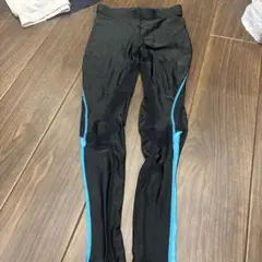 MIZUNO 陸上用タイツ ブラック×ブルー Lサイズ　ロングタイツ　スパッツのサムネイル