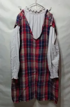 『studio CLIP＊スタジオクリップ リネン チェック チュニック②』