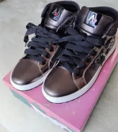 キッズ ハイカットスニーカー 花装飾メタリック ASSO アッソのサムネイル