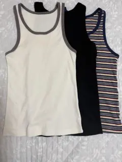 ノースリーブタンクトップ3枚セット　子供服　子ども服　シャツ　タンクトップ