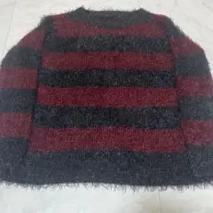 モヘアニット　ボーダー　赤黒　カートコバーン　90s ヴィンテージ