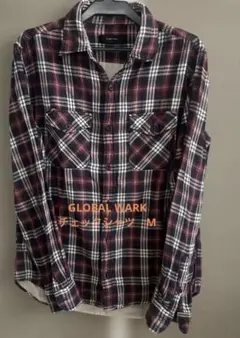 GLOBAL WORK チェックシャツM