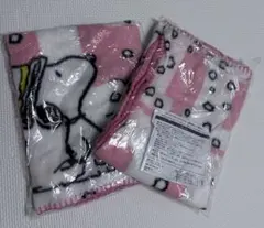 スヌーピー フリースブランケット ピンク