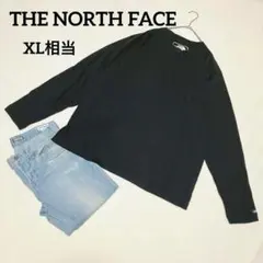 ノースフェイス 無地 長袖Tシャツ ロンT ワンポイント ロゴ 大きめ USA