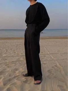 ASCLO Wide Slacks スラックス 黒