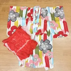 【新品】ひよこ商店 子供浴衣 100cm ＆ 正絹 絞り兵児帯 2点セット