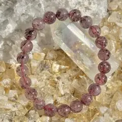 ピンクエピドート ストロベリークォーツ ブレスレット 天然石 パワーストーン