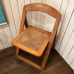 北欧レトロ モールガラス サイドテーブル マガジンラック付き ラタン調