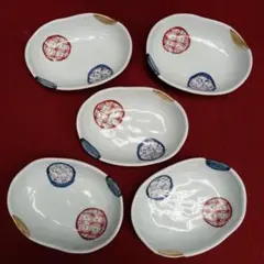 波佐見焼 陶器製楕円形皿5枚セット