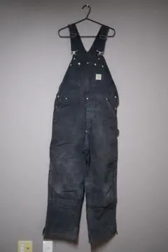 Carhartt】30×30オーバーオール ブラック ダブルニー ペインター