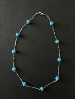 お値下げ　磁気ネックレス　ネックレス　希土類磁気珠　希土類磁石　ターコイズブルー