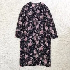 【美品】Leilian シアー ガウン ロングカーディガン 花柄 11 スリットのサムネイル