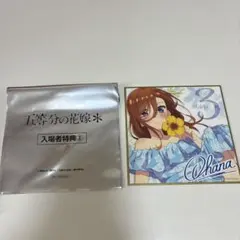 五等分の花嫁 入場特典 3弾　色紙　中野三玖