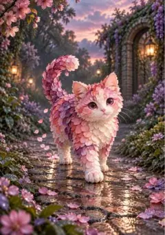 猫　デジタルアート　写真　1枚