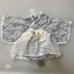 cottoli 70cm 花柄 袴ロンパース フリル レース 着物ドレス