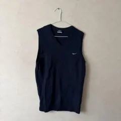 NIKE GOLFネイビー Vネック ノースリーブ ニットベスト