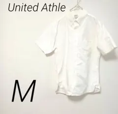 United Athle M ホワイト 半袖シャツシンプル 胸ポケット　前ボタンのサムネイル
