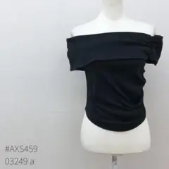 ＊美品＊ Re:EDIT オフショルダー Lサイズ ブラック 無地 肌見せのサムネイル