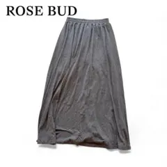 【ローズバッド カップルズ】フレアスカート（フリー）ウエストゴム ミモレ丈 無地