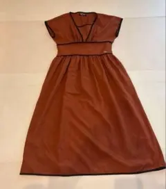 MARY QUANT マリークワント　半袖ワンピース ブラウン　M レディースのサムネイル
