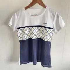Prince テニス バドミントン チェック柄 ウェア Tシャツ L