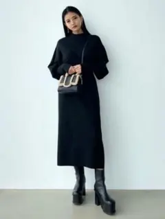 EMODA ラウンドニットワンピース