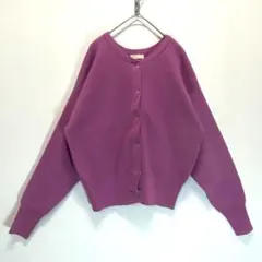 earth music &ecology リブカーディガン(F) ピンク　厚手