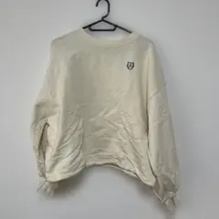 サマンサモスモス　イニシャル刺繍裾ドロストスウェット