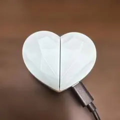 ハート型 ワイヤレスイヤホン ライトブルー