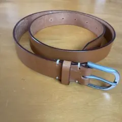 新品　日本製　マーガレットハウエル ワイドレザーベルト レザーベルブラウン MARGARET HOWELL（マーガレットハウエル）の「WIDE LEATHER BELT