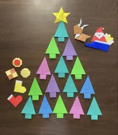 クリスマス 折り紙 壁面飾り セット