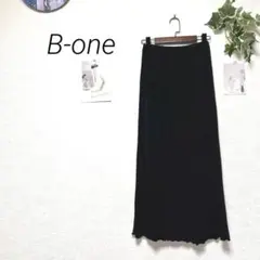 10580-1 B-one ラメ入りロングスカート 無地 ウエストゴム