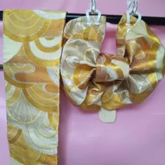 金色と白色の付け帯・作り帯