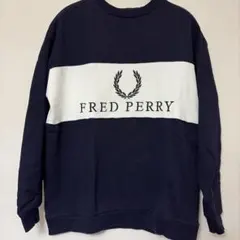 FRED PERRY パープル ホワイト BEAMS別注 ロゴ トレーナー